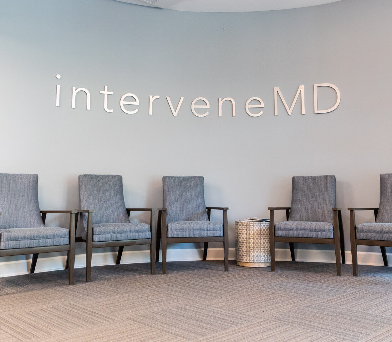 The view from the InterveneMD front office as a patient walks in for an appointment for lip filler in Mt. Pleasant.
