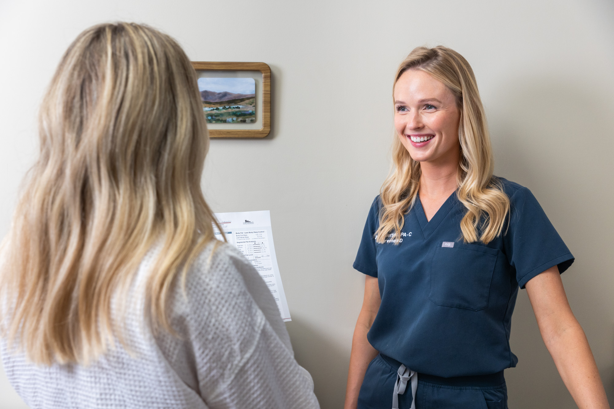 An InterveneMD provider is helping a patient prepare for their chemical peel in Mt. Pleasant.